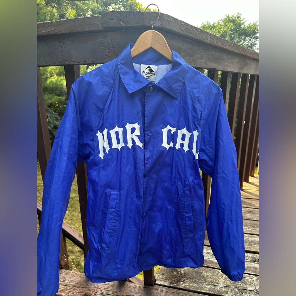 Blue NorCal Surf Shop nylon snap jacket- brand new never worn size Small